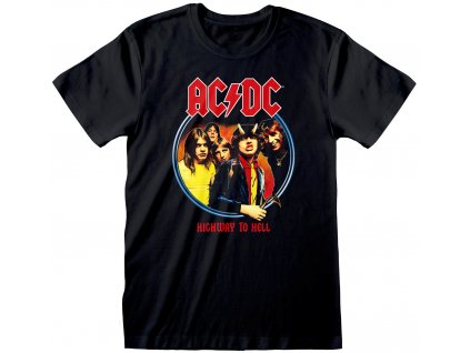 Pánské tričko AC/DC: Highway To Hell (L) černá bavlna