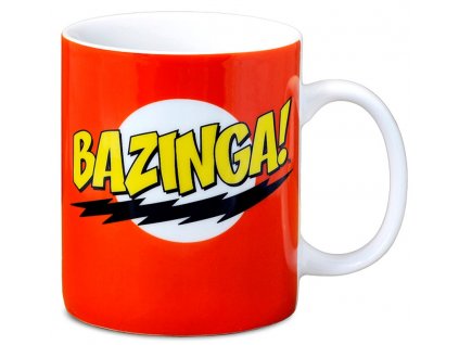Bílý keramický hrnek Big Bang Theory|Teorie velkého třesku: Bazinga (objem 300 ml)