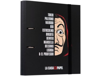 Kroužkový pořadač La Casa De Papel|Papírový dům: Premium (28 x 32 x 7 cm)