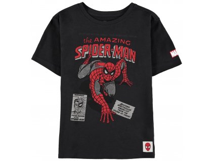 Dětské tričko Marvel|Spiderman: Amazing  černá bavlna