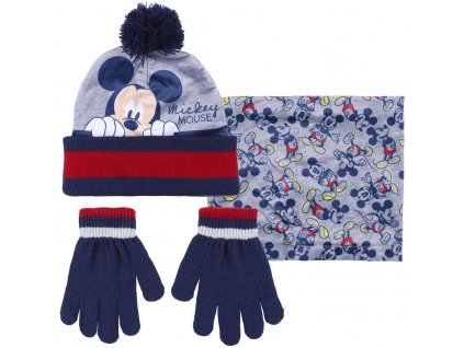 Zimní čepice, rukavice a šála Mickey Mouse: Character (univerzální)
