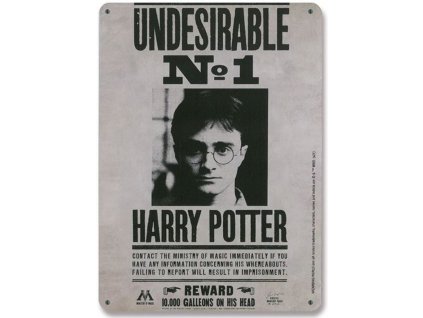 Dekorační cedule na zeď Harry Potter: Undesirable No.1 (15 x 21 cm)