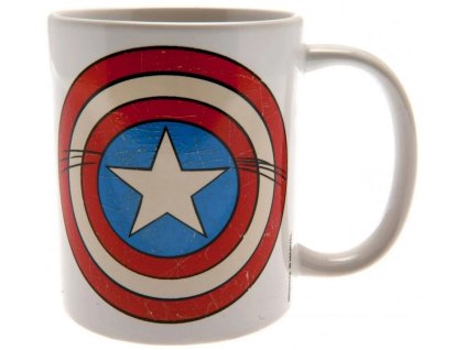 Bílý keramický hrnek Marvel|Captain America: Shield|Štít (objem 315 ml)