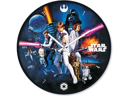 Nástěnné hodiny Star Wars|Hvězdné války: New Hope (průměr 25 cm)