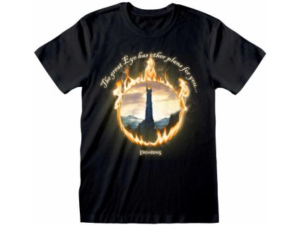 Pánské tričko The Lord of the Rings|Pán prstenů: Sauronovo oko  černá bavlna