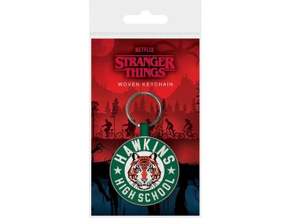 Přívěsek na klíče Netflix|Stranger Things: Hawkinsová střední škola (5 x 6 cm) textílie