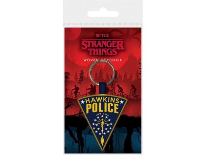 Přívěsek na klíče Netflix|Stranger Things: Hawkinsonova policie (5 x 6 cm) textílie