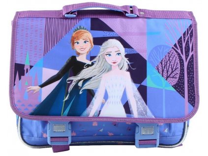 Dětská školní aktovka Disney|Frozen|Ledové království: Anna & Elsa (objem 18 litrů|41 x 30 x 15 cm) fialový polyester