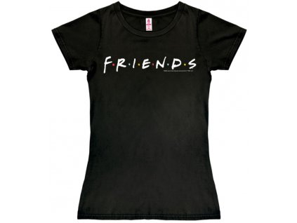 Tričko dámské Friends|Přátelé: Logo  černá bavlna
