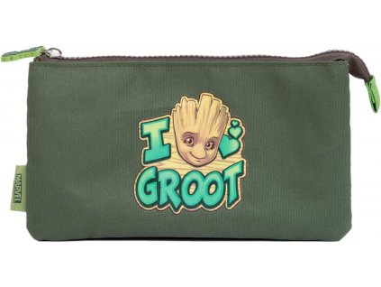 Trojitý penál na tužky Marvel|Groot: Já jsem Groot (22 x 13 x 2 cm)