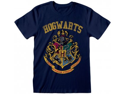 Pánské tričko Harry Potter: Hogwarts  modrá bavlna