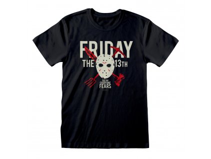 Pánské tričko Friday The 13th|Pátek třináctého: The Day Everyone Dies  černé bavlna