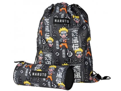 Pytlík gym bag a penál na tužky Naruto: Character and Signs