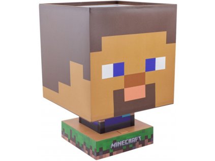 Plastová dekorativní 3D lampa Minecraft: Steve Icon (výška 26 cm)