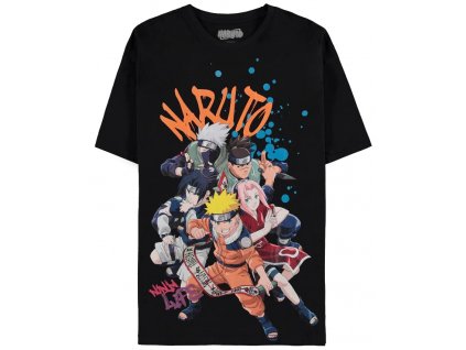 Pánské tričko Naruto: Team  černá bavlna