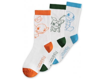 Pánské ponožky Pokémon: Main Crew (EU 39-42) vícebarevná bavlna
