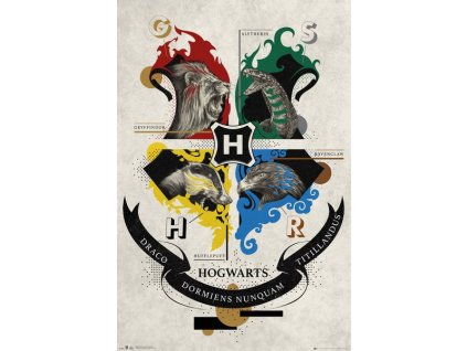 Plakát Harry Potter: Animal Crest (61 x 91,5 cm)