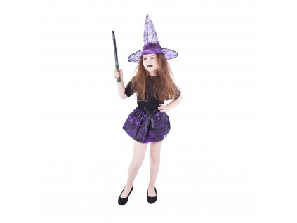Dětská sukně pavučina s kloboukem čarodějnice / Halloween