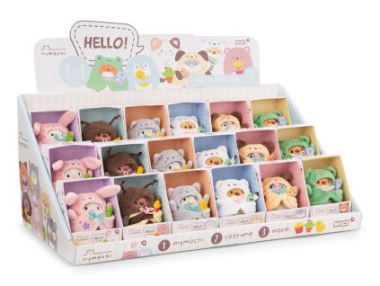 NICI display plyš MyMochi 8cm, 18ks assort, plný 3v1