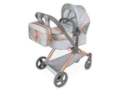 DeCuevas 81777 Skládací kočárek pro panenky 3 v 1 s batůžkem CITY X 2024 - 73 cm