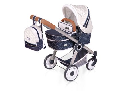 DeCuevas 80537 Skládací kočárek pro panenky 3 v 1 s batůžkem TOP Collection 2020 - 70 cm
