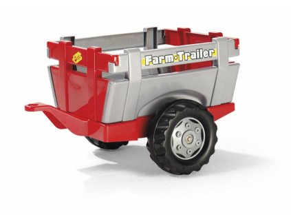 Vlečka za traktor 1osá ´´Farm Trailer´´- stříbročervená