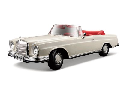 Maisto - 1967 Mercedes-Benz 280SE, Cabrio, krémová, 1:18