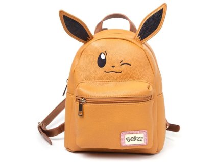 Dámský Batoh Pokémon: Eevee (objem 8 litrů | 28 x 31 x 9 cm) hnědý polyuteran