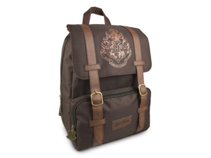 Batoh Harry Potter: Erb Bradavice - Hogwarts (objem 14,5 litrů | 28 x 37 x 14 cm) hnědý polyester