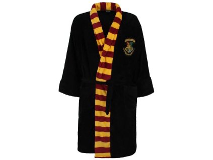 Dámský župan Harry Potter: Čarodějka z Bradavic - Hogwarts (univerzální) černý