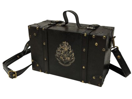 Dárkový set - truhla Harry Potter: Barevné Bradavice (objem láhve 350 ml | blok A5 | balení 26 x 17 x 17 cm)