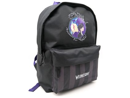 Batoh Netflix | Wednesday: Wednesday a Enid (objem 19 litrů | 31 x 43 x 14 cm) černý polyester