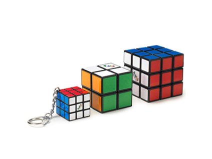 RUBIKOVA KOSTKA  SADA TRIO 3X3 + 2X2 + 3X3 PŘÍVĚŠEK