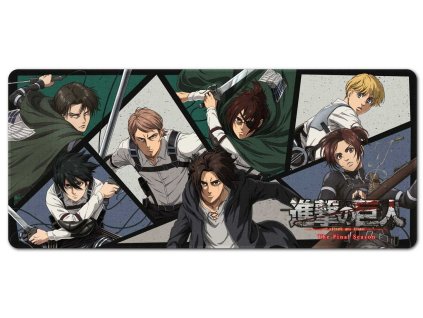 Herní podložka na stůl Attack On Titan: Postavy (80 x 35 cm)