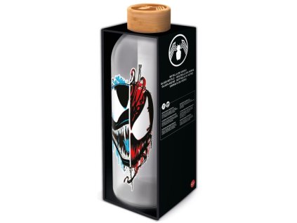 Skleněná láhev na pití s návlekem Marvel | Venom: Double Face (objem 1030 ml)