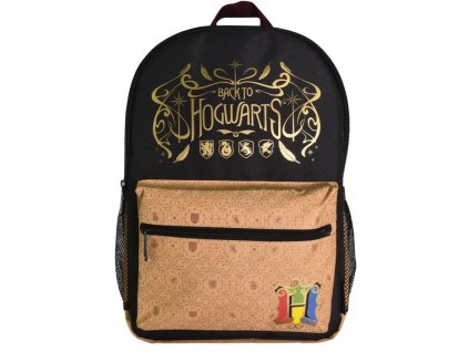 Batoh Harry Potter: Barevný znak (objem 13 litrů | 26 x 37 x 14 cm) černý nylon