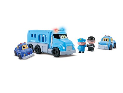 Auto policejní s efekty set 4ks