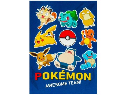 Fleece deka Pokémon: Skvělý Tým (100 x 140 cm)