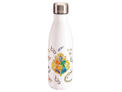 Hliníková láhev na pití Harry Potter: Bradavické symboly (objem 500 ml)