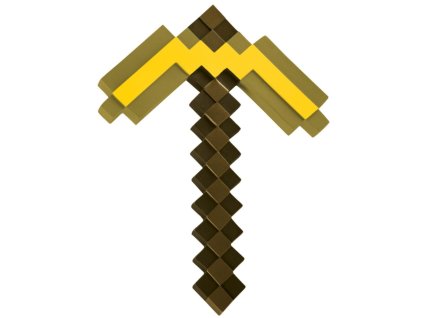 Plastová replika krumpáče Minecraft: Zlatý krumpáč (40 x 29 x 2 cm)