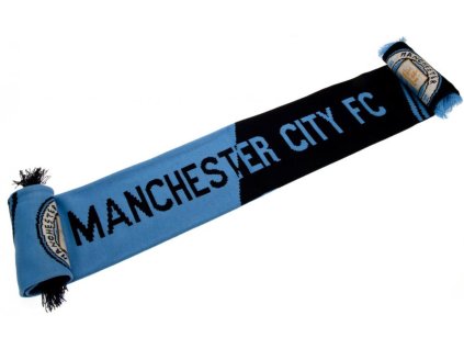 Pletená fan šála Manchester City FC: vzor VT (132 x 19 cm)