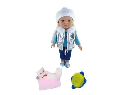 Panenka s kočkou 43 cm