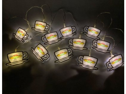Dekorativní 3D světýlka k zavěšení - řetězová lampa Friends | Přátelé: Central Perk 12 kusů