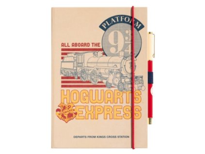 Poznámkový blok s propiskou Harry Potter: Všichni na palubu do Bradavic (A5 14,8 x 21 cm)