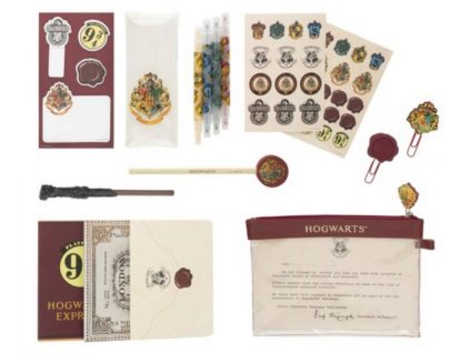 Set 9 školních pomůcek Harry Potter: Bradavice (23 x 16 x 4 cm)
