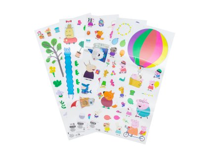 Samolepky na zeď Peppa Pig | Prasátko Peppa: Postavy 4 listy