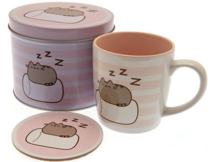 Dárkový set v plechové krabičce: Pusheen - Marshmallow (objem hrnku 370 ml)