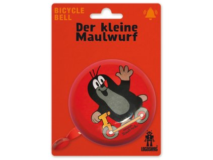 Retro kovový zvonek na kolo Krteček: Roller (8 x 8,5 cm)
