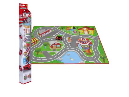 BB Junior -  Hrací podložka LaFerrari Městečko s Junior LaFerrari autíčkem, 100x70 cm