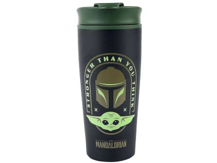 Cestovní hrnek Star Wars | Hvězdné války | The Mandalorian: Stronger Than You Think (objem 425 ml)